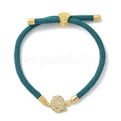 Bracelets réglables en nylon&nbsp;X-BJEW-C096-01G-17