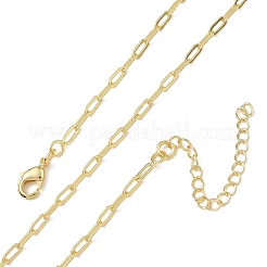 Colliers à chaîne trombone en laiton de 2.4 mm pour femmes&nbsp;KK-CBA2293-17G