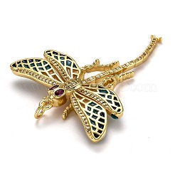 Осенняя тема латунные подвески с микропаве и фианитами&nbsp;ZIRC-L100-004G