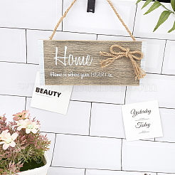 Настенные украшения из натурального дерева для украшения дома входной двери&nbsp;HJEW-WH0012-02