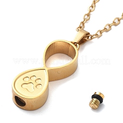 Ожерелья из нержавеющей стали 304 в виде бесконечной урны для праха домашних животных&nbsp;STAS-Z106-02G