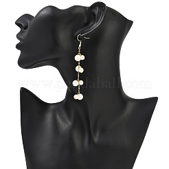 3 par de pendientes colgantes de perlas de vidrio de 3 estilos&nbsp;EJEW-JE06463