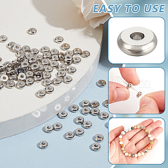 150 шт. настоящих платиновых латунных бусинок-разделителей&nbsp;KK-BC0014-20