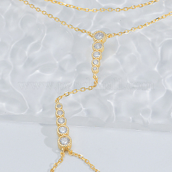 Gliederarmbänder aus Messing mit Mikropavé-Fassung aus klaren Zirkonia&nbsp;XX9508
