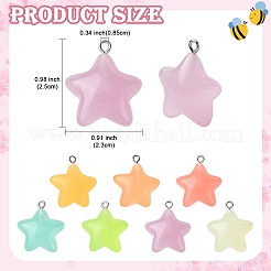 Pendentifs lumineux en résine transparente 7 couleurs&nbsp;RESI-YW0005-24B