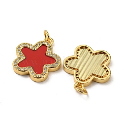 Латунное микропаве с фианитами и подвесками из синтетической бирюзы&nbsp;KK-K356-24D-G