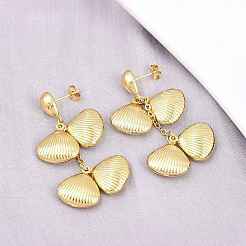 Orecchini pendenti in acciaio inossidabile 304&nbsp;EJEW-P325-05B-G