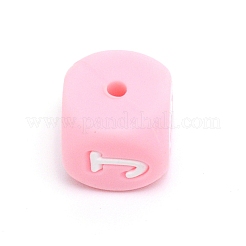Perline dell'alfabeto in silicone per la realizzazione di braccialetti o collane&nbsp;SIL-TAC001-01B-J