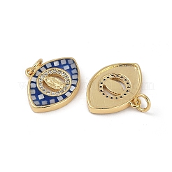 Покрытие стойки латунь микропаве прозрачные подвески из кубического циркония&nbsp;KK-U032-30G