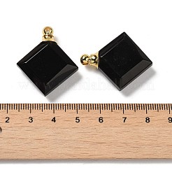 Кулоны для духов из натурального обсидиана&nbsp;G-Z039-05G-03