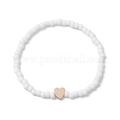 Braccialetti elasticizzati con perline di vetro da donna&nbsp;BJEW-JB11504-02