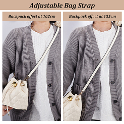 Tracolle per borsa in pelle con texture litchi&nbsp;FIND-WH0816-003KCG-C
