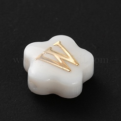 Perles de fleurs en coquillage blanc naturel&nbsp;BSHE-WH0020-01W