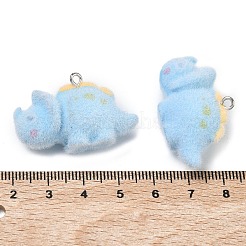 Флокированные подвески из непрозрачной смолы&nbsp;RESI-F064-A16