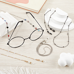 4 шт. 4 стиля цепочек для очков из железа и сплава&nbsp;AJEW-CN0002-75A