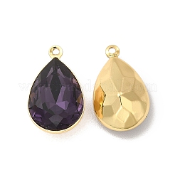 Стеклянные подвески из латуни с покрытием стойки&nbsp;KK-A177-22G-02