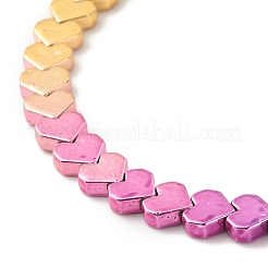 Эластичный браслет из синтетического гематита с бусинами в форме сердца&nbsp;BJEW-JB07721-02