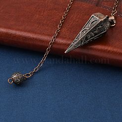 Стойка гальваническое покрытие латунный конус биолокационный маятник подвески&nbsp;AJEW-G064-01R