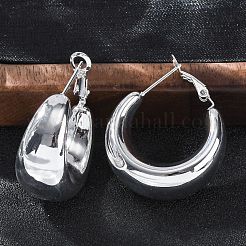 Orecchini a cerchio a goccia in acciaio inossidabile 304 per donna&nbsp;EJEW-A125-30S