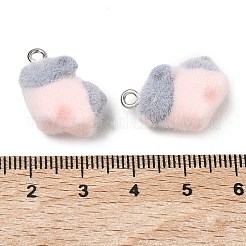 Флокированные подвески из непрозрачной смолы&nbsp;RESI-F064-A23