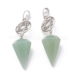 Pendentifs en aventurine verte&nbsp;G-O194-07