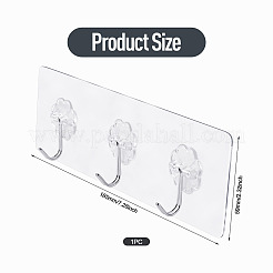 Crochets muraux autocollants en acrylique&nbsp;AJEW-TADJ0001-09A-02