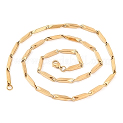 Ожерелья из прямоугольной цепочки из нержавеющей стали 304 для женщин&nbsp;NJEW-G140-05G