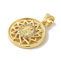 Покрытие стойки латунь микропаве прозрачные подвески из кубического циркония&nbsp;KK-P267-06G