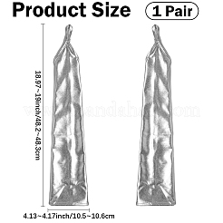 Glänzende lange fingerlose Polyesterhandschuhe für Damen&nbsp;AJEW-CL0003-03A