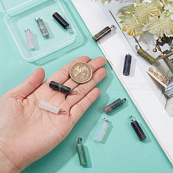 12шт 12 стиля подвески из натуральных и синтетических смешанных драгоценных камней&nbsp;G-CA0001-62