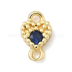 Подвески-сердечки с кубическим цирконием из латуни&nbsp;KK-G548-18G