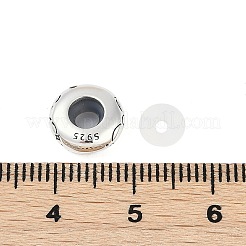 925 perline europee in argento sterling con zirconi cubici colorati&nbsp;STER-R005-01AS-02