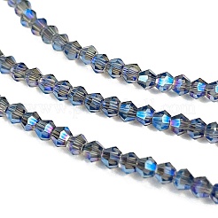 Transparentes perles de verre de galvanoplastie brins&nbsp;EGLA-A039-T2mm-UA07