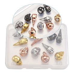 Perles de zircone cubique en laiton micro pavé halloween&nbsp;ZIRC-TA0001-05