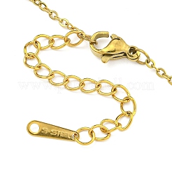 Ожерелья с подвесками из стеклянного сердца&nbsp;NJEW-S428-01G