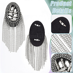 Модные погоны с кисточками и железной цепочкой&nbsp;AJEW-WH0419-15P