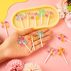 12 шт. двухцветные градиентные подвески из прозрачной смолы большого размера&nbsp;FIND-TA0004-66