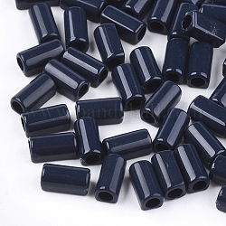 Opaque Acrylic Beads, Prussian Blue, 9x5x4.5mm, Hole: 2.5mm, about 3500pcs/500g