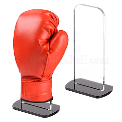 Acrylic Boxing Glove Vertical Display Stands, Baseball Glove Display Rack, Rectangle, Black, Finished Product:7.95x4.95x15cm, 2pcs/set