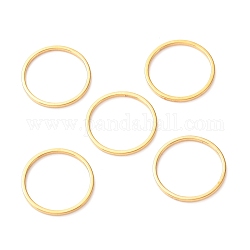 201 anelli di collegamento in acciaio inox, tondo, oro, 15.5x1mm