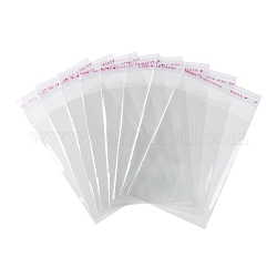 OPP мешки целлофана, небольшие сумки для хранения ювелирных изделий, самоклеящиеся пакеты для запайки, прямоугольные, прозрачные, 14x8 см, односторонний толщина: 0.035 mm, внутренней меры: 10.5x8 см