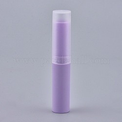 Diy botella vacía de lápiz labial, tubo de brillo de labios, tubo de bálsamo labial, con tapa, lila, 8.3x1.5cm, capacidad: 4ml (0.13 fl. oz)