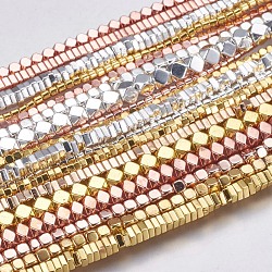 Chapelets de perles en hématite synthétique sans magnétique, formes mixtes, couleur mixte, 1~3x1.5~3x1.5~3mm, Trou: 0.1~0.5mm, Environ 133~420 pcs/chapelet, 15.5 pouce ~ 16.5 pouces