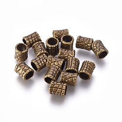 Tibetische Stil Perlen, Zink-Legierung Perlen, Bleifrei und Nickel frei und Cadmiumfrei, Antik Bronze Farbe, 7x6 mm, Bohrung: 4 mm