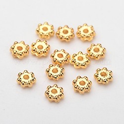 ABS Electroplated Snowflake Plastic Spacer Beads, Golden Plated, 4x1.7mm, Hole: 1mm, about 41000pcs/500g