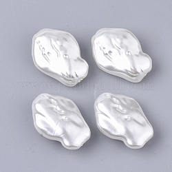 Perles d'imitation perles en plastique ABS, pépites, blanc crème, 25x17.5x8.5mm, Trou: 1.5mm, environ 262 pcs/500 g
