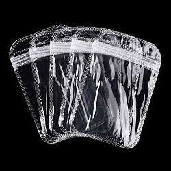 Sacchetti con chiusura a zip in plastica trasparente, sacchetti per imballaggio risigillabili, rettangolo, chiaro, 13x8.5x0.02cm, spessore unilaterale: 2.3 mil (0.06 mm)