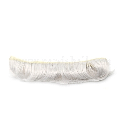 Capelli corti in fibra ad alta temperatura con frangia, per accessori fai da te per ragazze bjd, bianco, 1.97 pollice (5 cm)