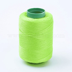 Polyester Nähgarne für Tuch oder diy Handwerk, grün gelb, 0.1 mm, 400m / Rolle (437.44yards / Rolle), 10 Rollen / Beutel