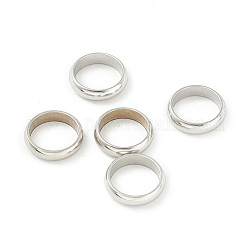 201 Edelstahl-Abstandhalter-Perlen, Flachrund, Edelstahl Farbe, 10x2.5 mm, Bohrung: 8 mm